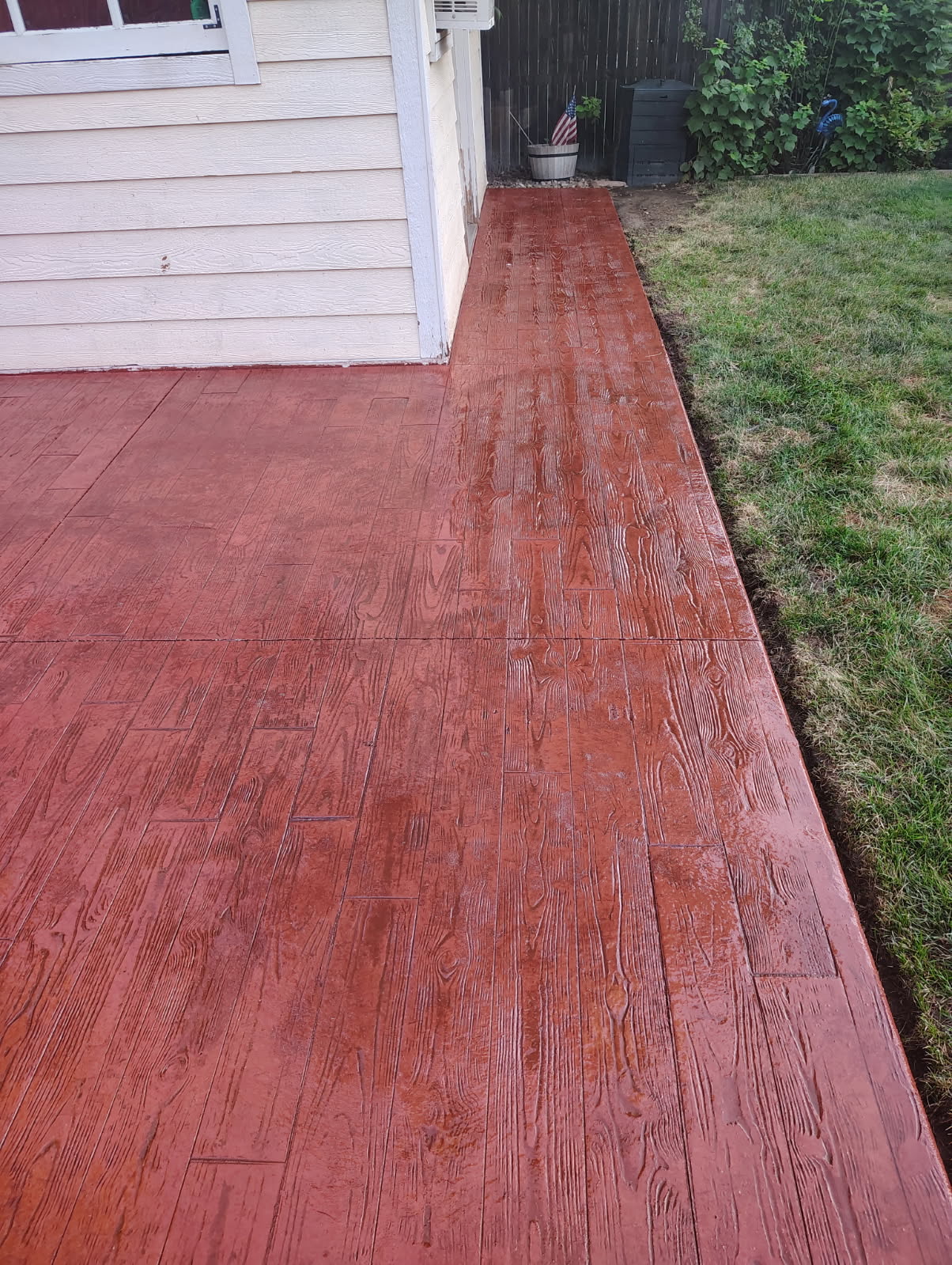 Stamped Concrete Patio by Leal Contracting LLC Concrete